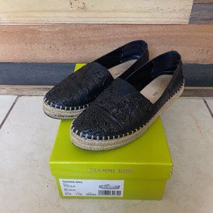 Gianni Bini Tolla Jeweled Espadrilles Black Sz 6